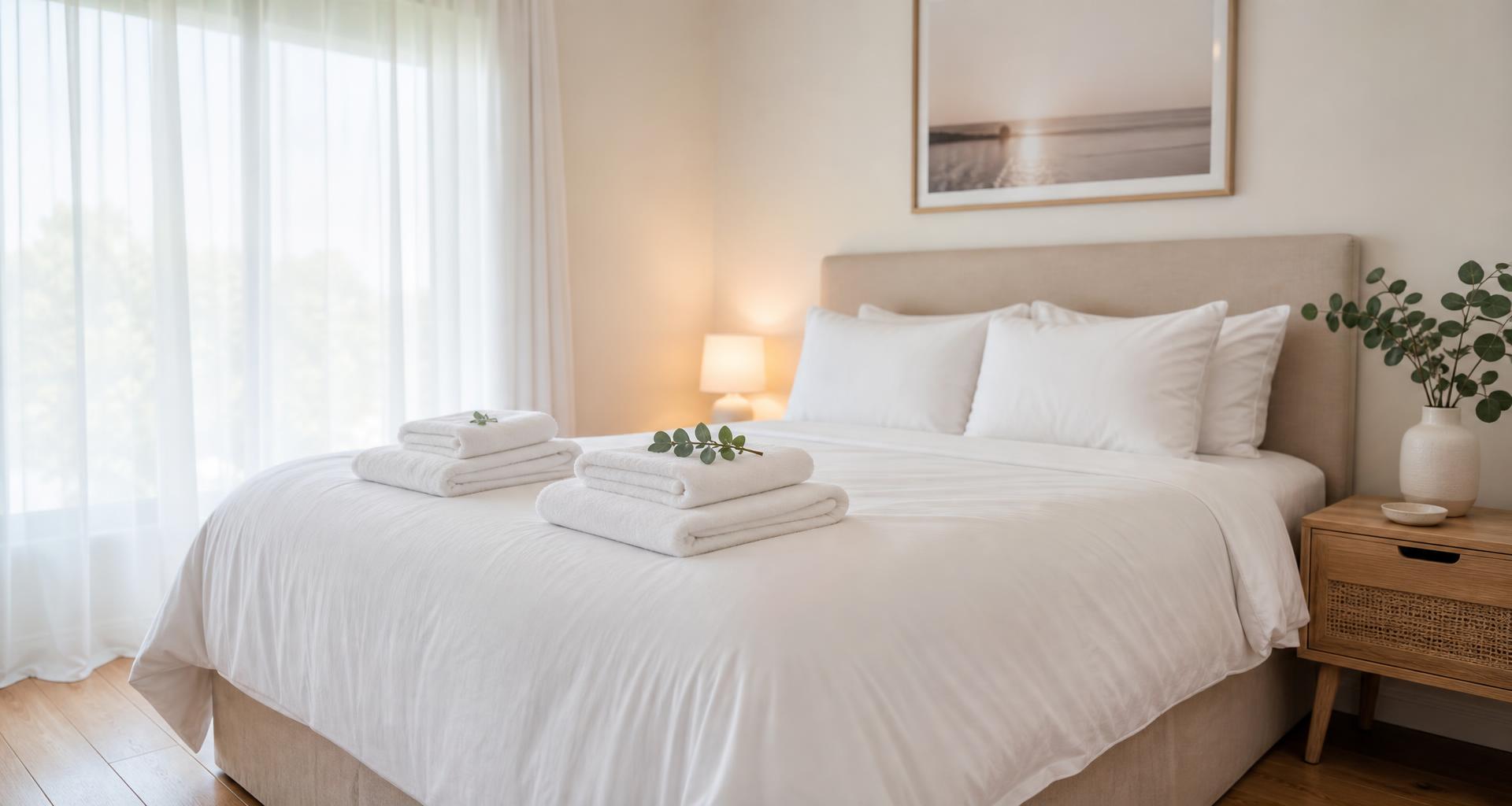 Freshly prepared Air B&B bedroom